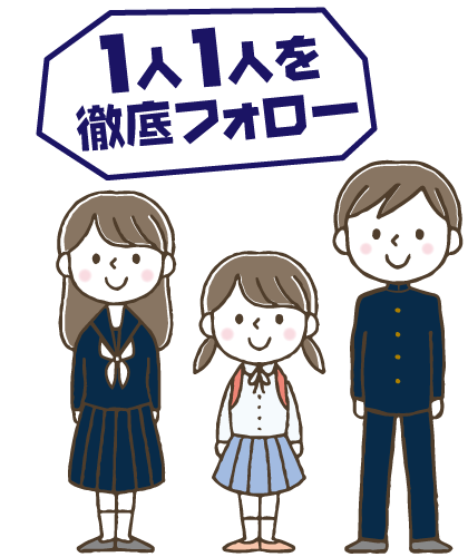 一人ひとりを徹底フォロー